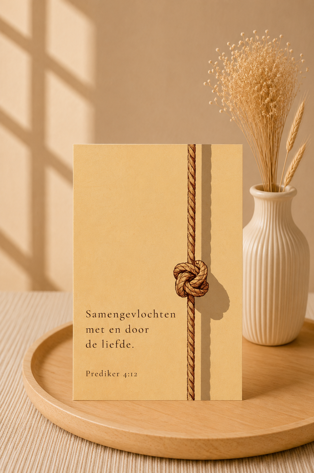 Samengevlochten in liefde | Huwelijkskaart