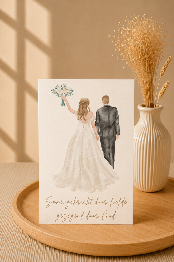 Samengebracht door liefde | Huwelijkskaart
