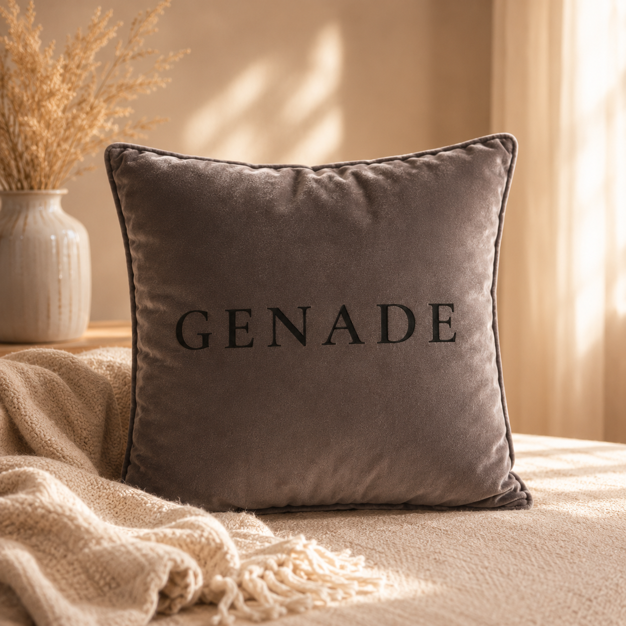 Genade | Christelijk Velours Kussen