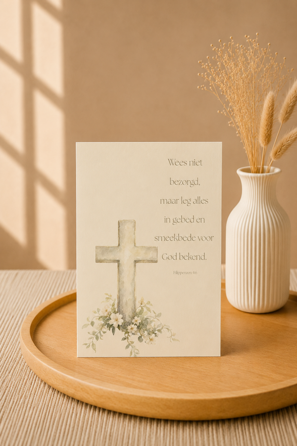 Wees niet bezorgd | Christelijke kaart