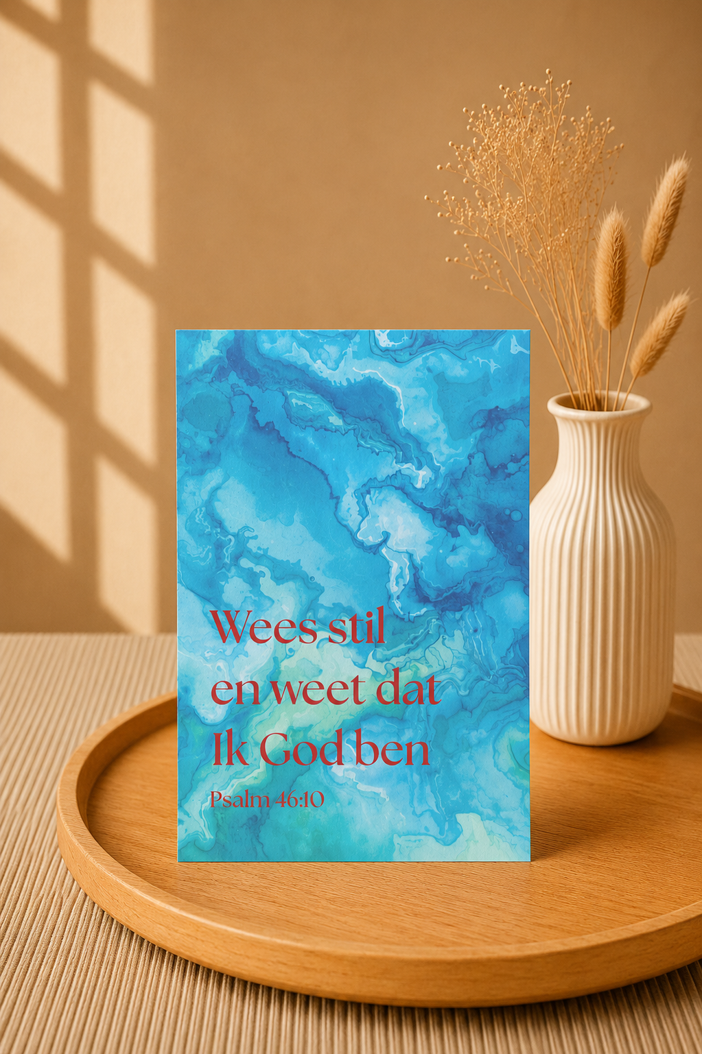 Wees stil en weet dat Ik God ben | Bemoedigingskaart