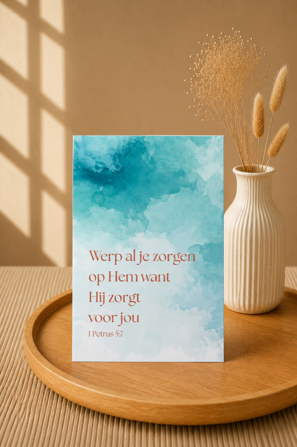 Werp al je zorgen op Hem | Bemoedigingskaart