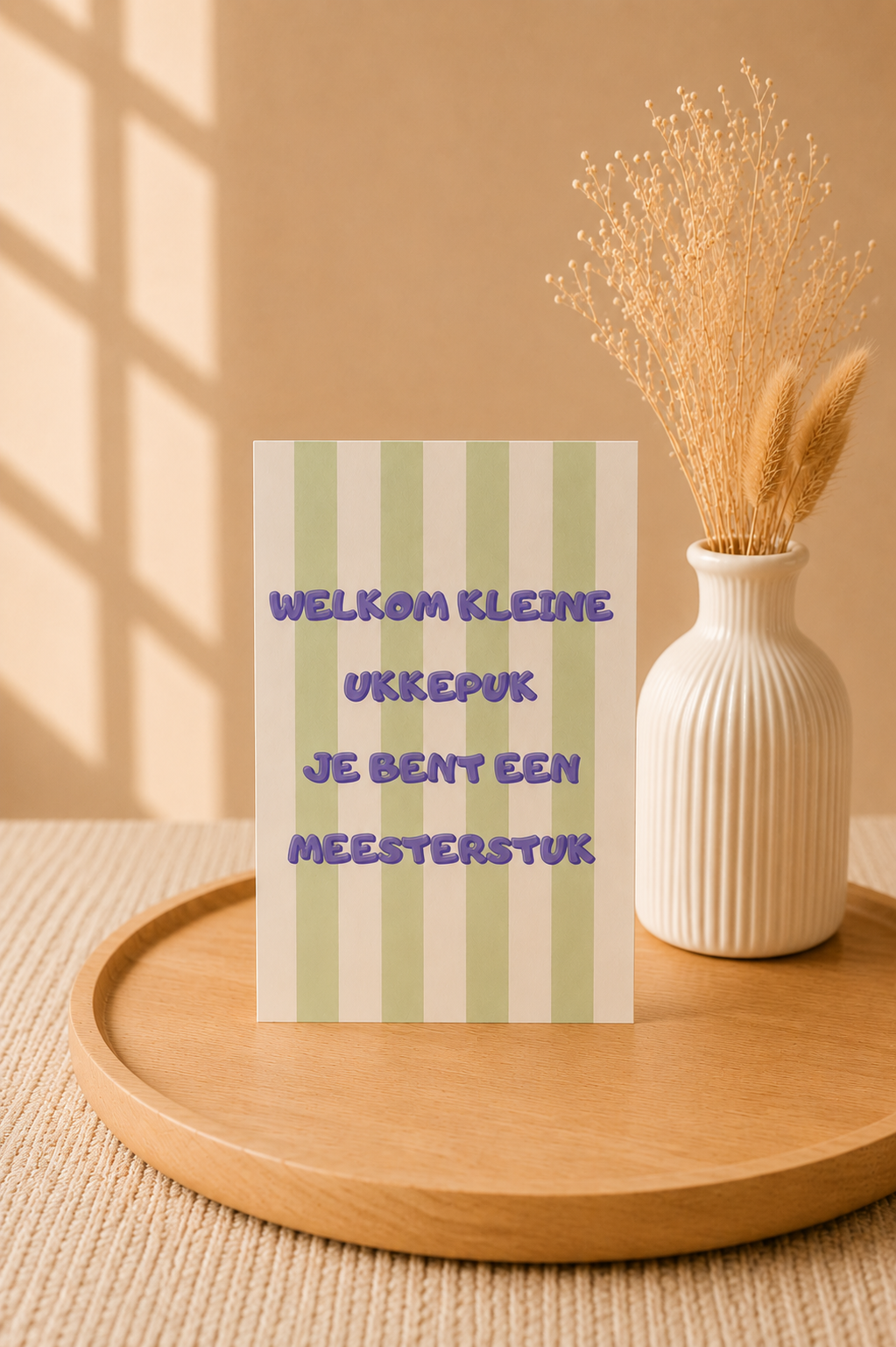 Je bent een meesterstuk | Geboortekaart