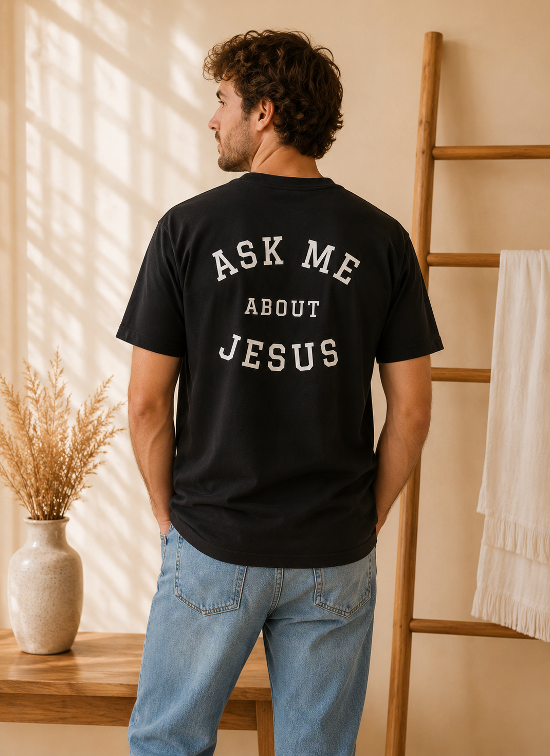 Ask Me About Jesus | Heren T-shirt