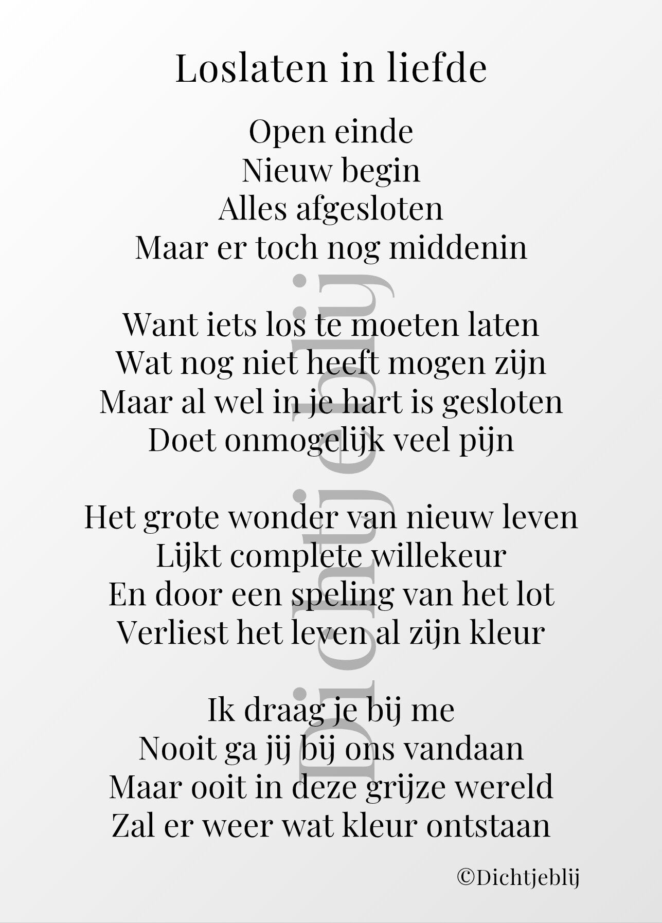 Loslaten in liefde & Verbonden in liefde