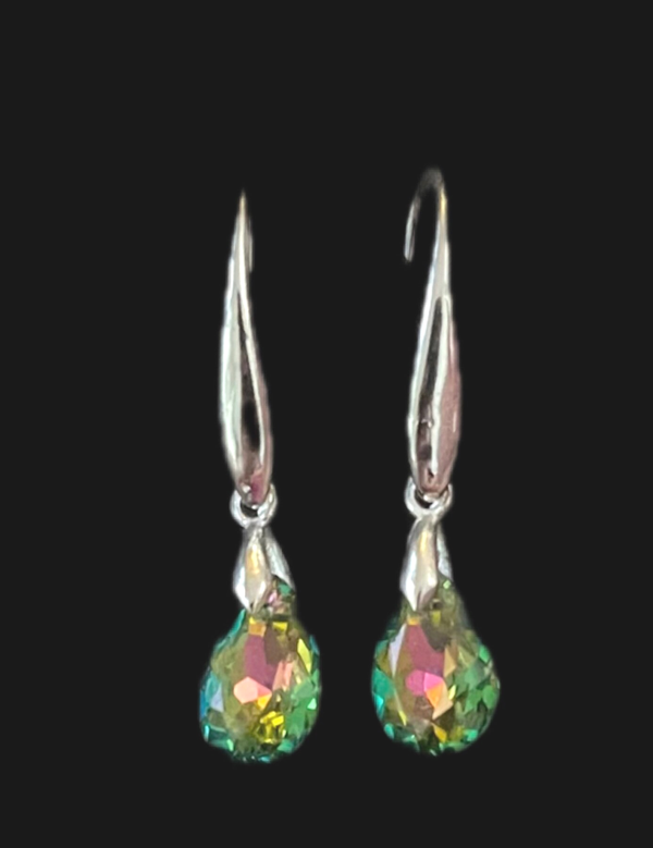 🙂BIJOUX YOOAKI🙂Foryoureyes44 💚💝 ÉCLAT ARGENT STERLING AURORE BOREALIS LARMES💚💝 🙂YOOAKI JEWELRY🙂 💚💝BRILLIANCE STERLING SILVER AURORA BOREALIS TEARDROPS 💚💝