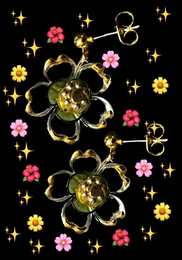 Bijoux Yooaki Foryoureyes44 Golden Jasmine  Drop Earrings Jasmin Doré Boucles d'oreilles pendantes