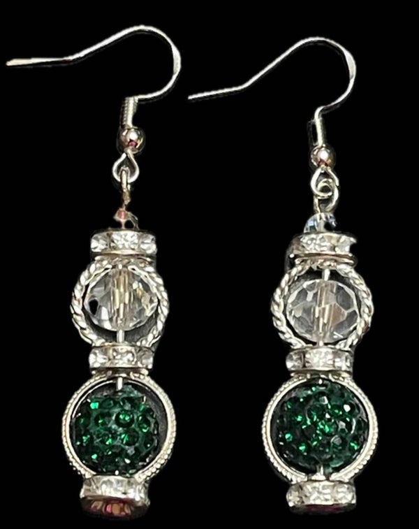 Bijoux Yooaki Foryoureyes44 Yasmin’s Emerald Royalty Sparkle Boucles d'oreilles Émeraude Royale de Yasmin💚