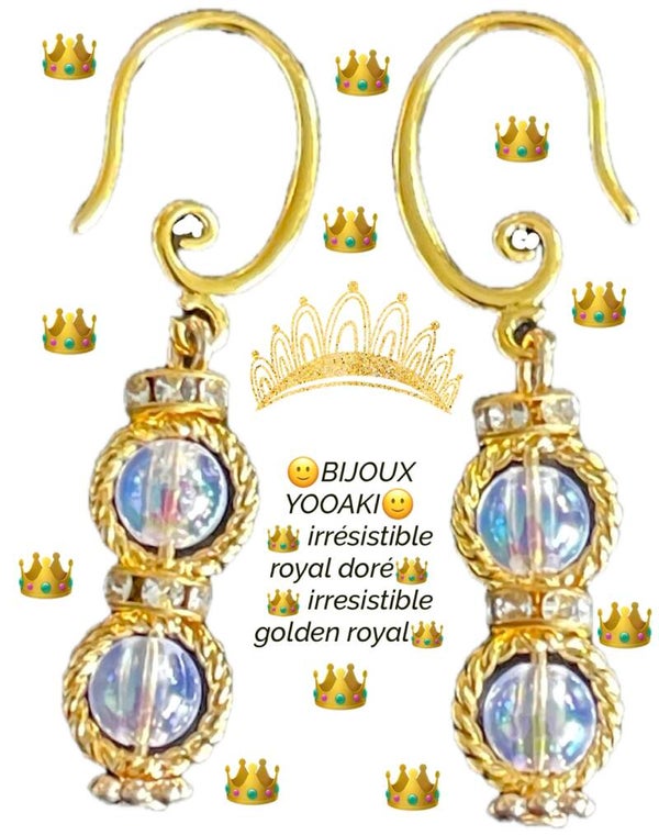 🙂 BIJOUX YOOAKI🙂Foryoureyes44💜👑👑👑 irrésistible royal dorés👑👑👑💜 💜👑👑👑irresistible golden royal👑👑👑💜