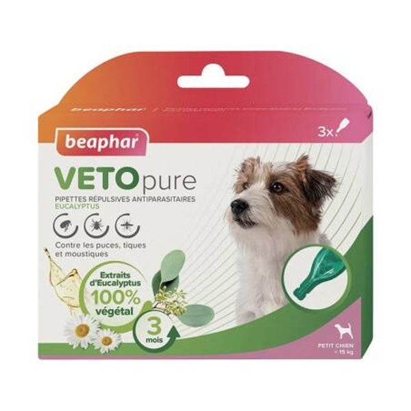 3 pipettes antiparasitaires chien et chiot Beaphar