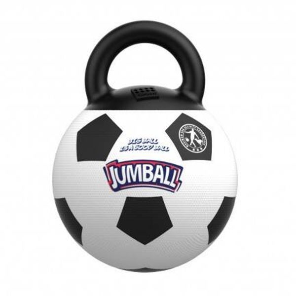 Ballon de foot sauteur avec poignée pour chien