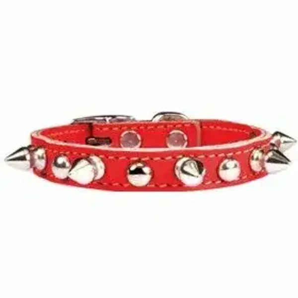Collier cuir clous et rivets