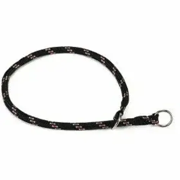 Collier étrangleur noir nylon rond