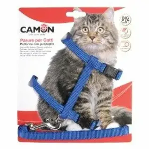 Harnais grand chat nylon + laisse