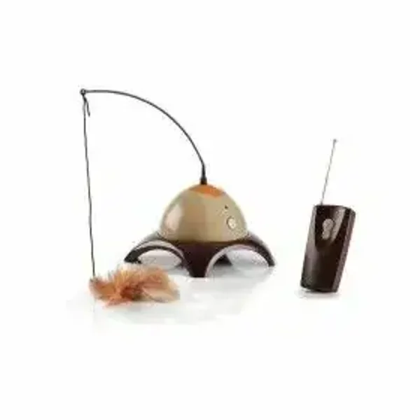 Jouet chat avec plumeau télécommandé