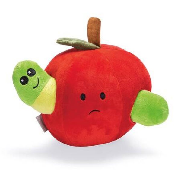 Peluche de fouille pomme et asticot