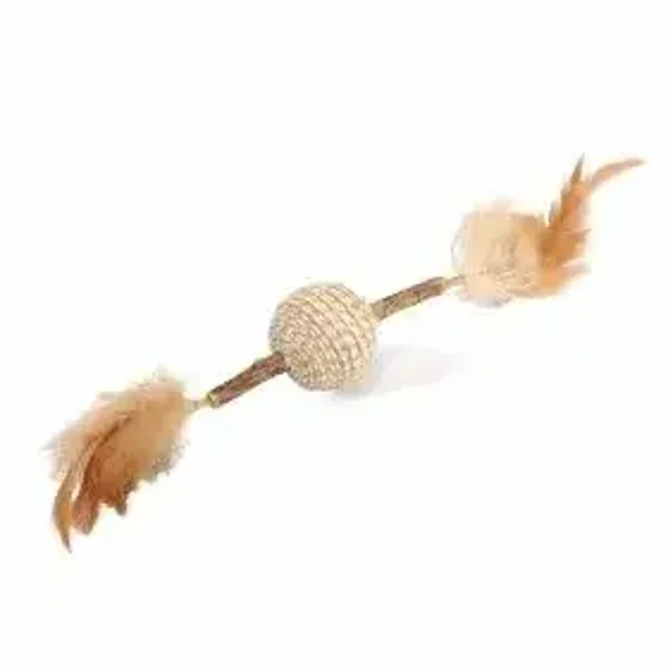 Stick MATATABI avec plumes + balle en jute