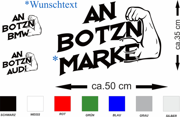 AK Kollektion-An Botzn- Heckscheiben Aufkleber