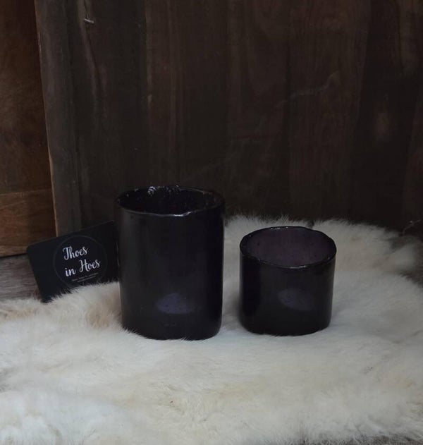 Zwart bubbel glas