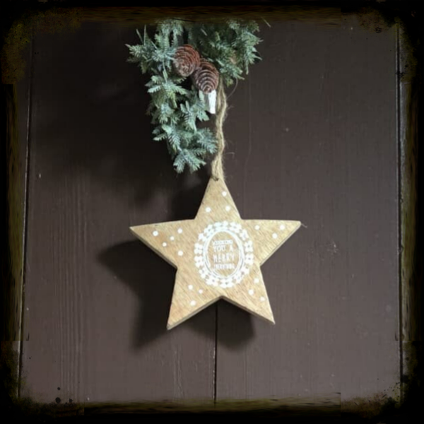 Kerst, houten ster