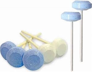 Dextrose Lollys Blauw-Wit 10 gr.