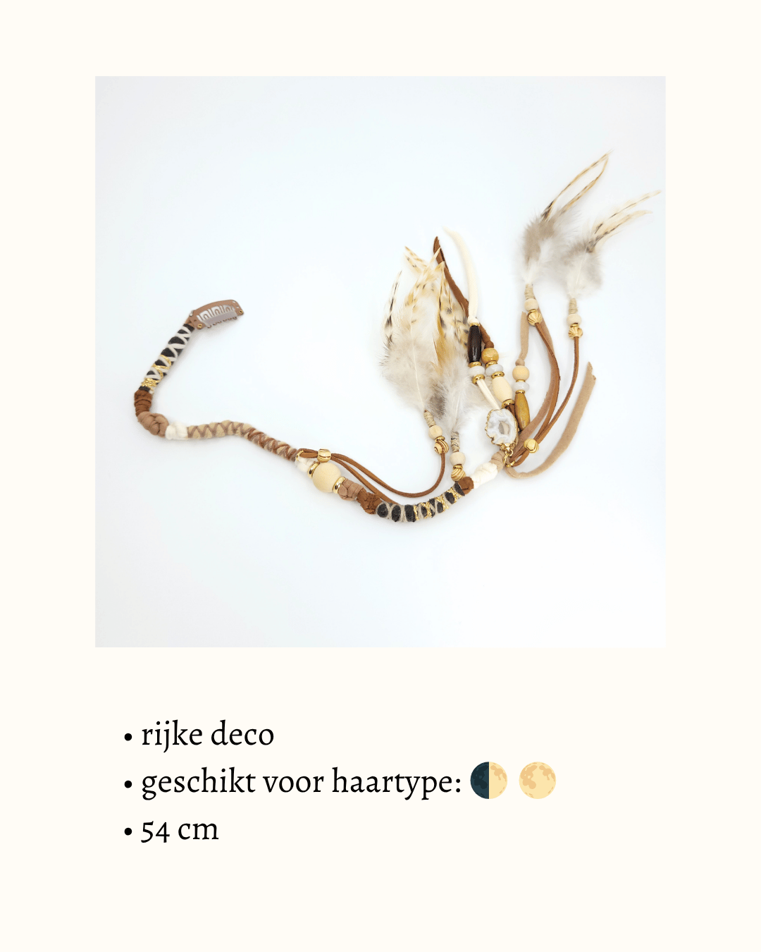 Spirit Lock Feather clip-in 'Golden Goddess 2.0'