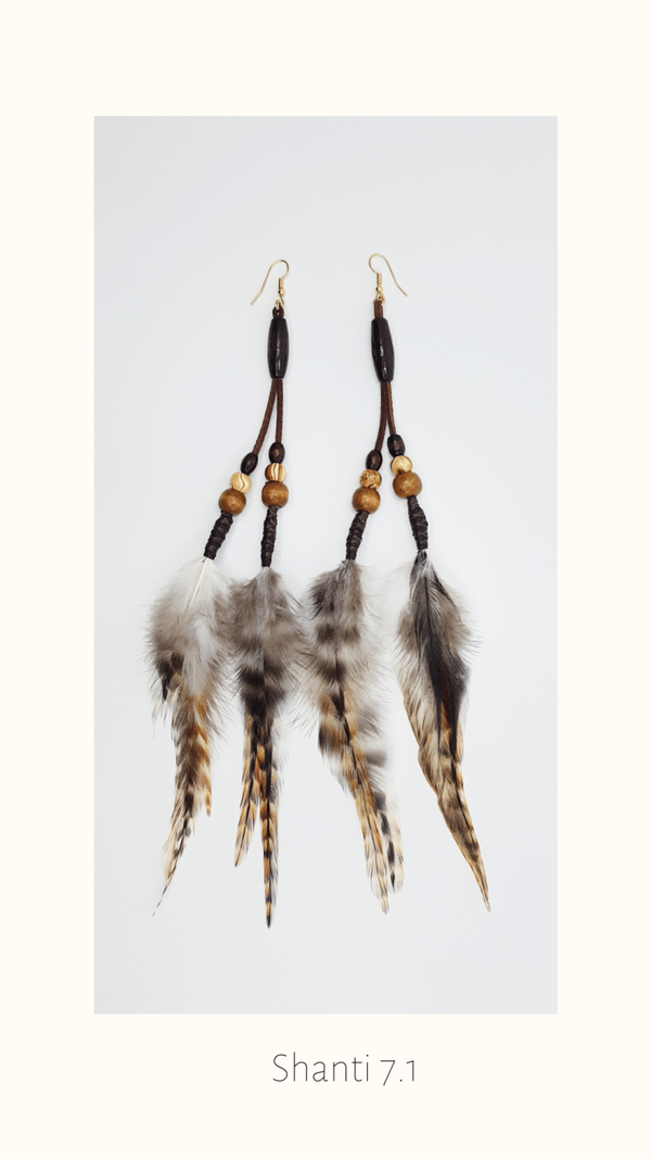SOLD Veren oorbellen 'Shanti 7.1'