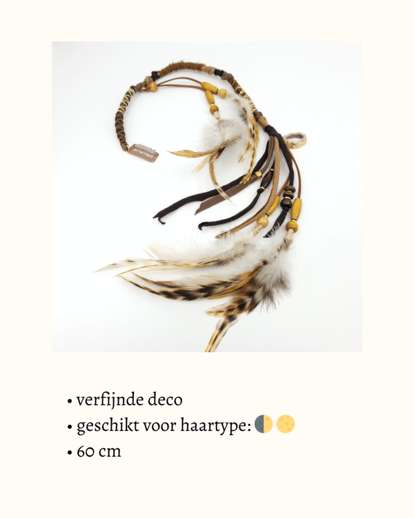 SOLD Spirit Lock Feather clip-in 'Golden Goddess Naïm'