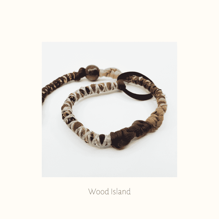 Hair wrap met lus 'Wood Island'