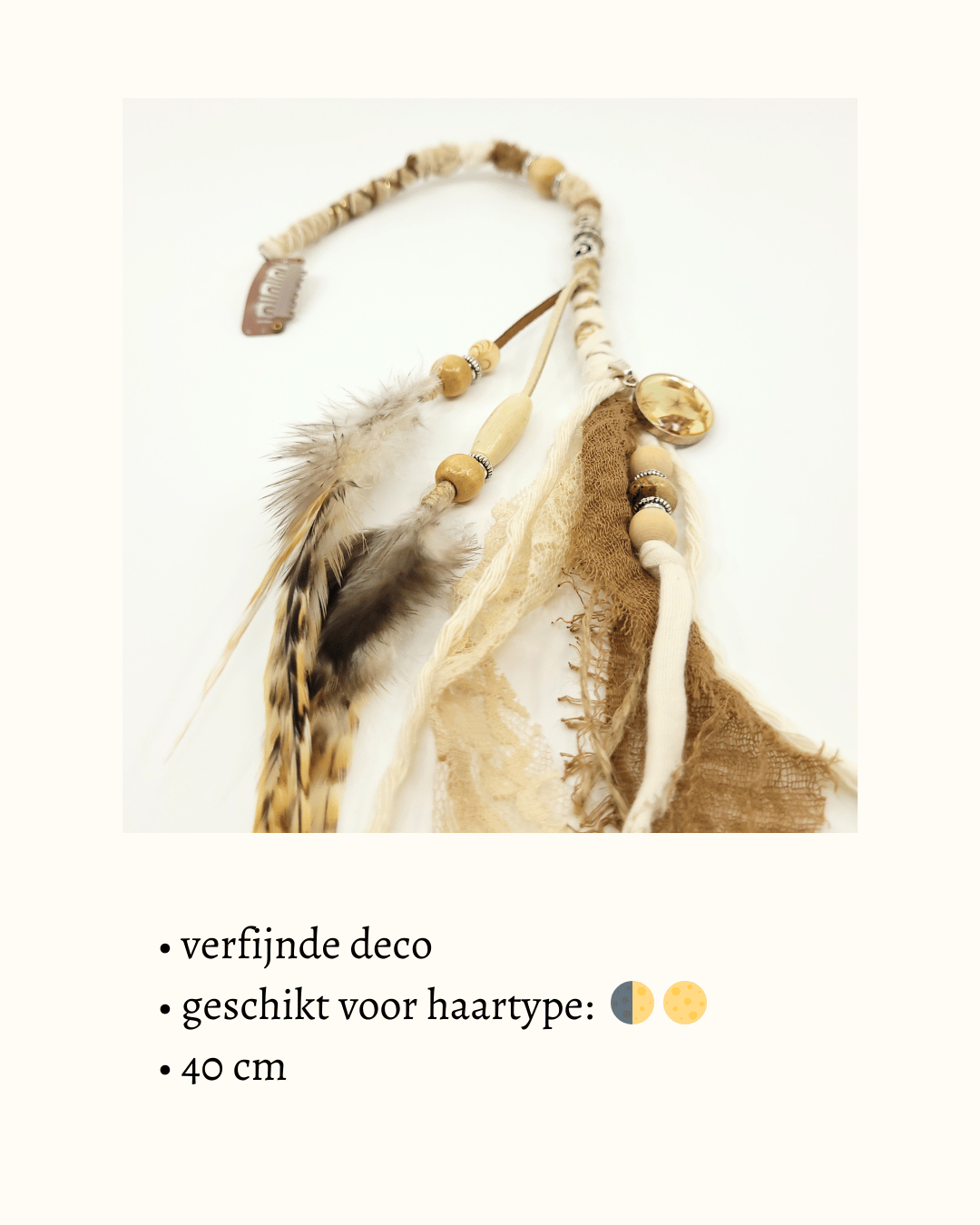 Spirit Lock clip-in feather extension 'Fairy Woods'