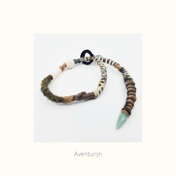 SOLD Hair wrap met lus 'Aventurijn'