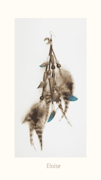 SOLD Veren oorbel 'Eloïse'