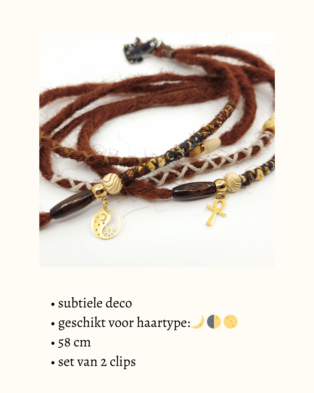 SOLD Spirit Lock clip-in extension 'Love & Locks Koper' g/