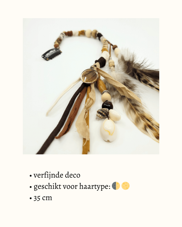 SOLD Spirit Lock clip-in feather extension 'Leaf'