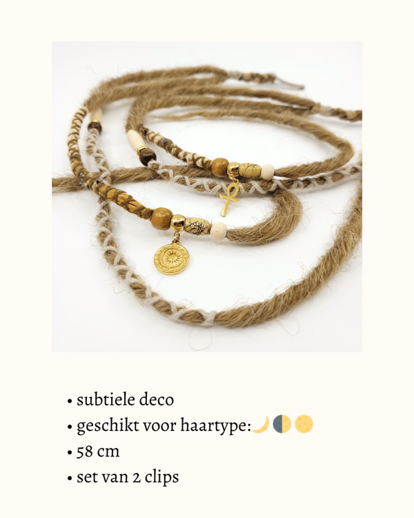 SOLD Spirit Lock clip-in extension 'Love & Locks Donkerblond' g/