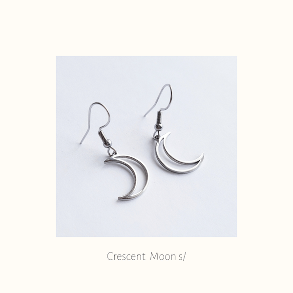 Oorbellen 'Crescent Moon s/'