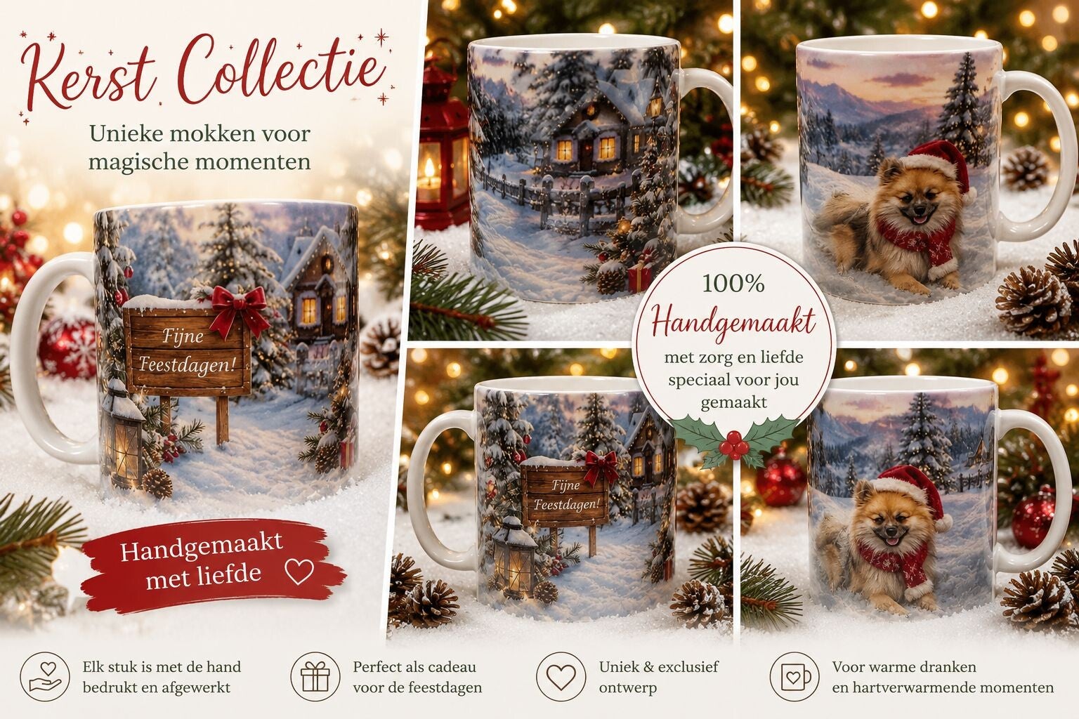Sublimatie tassen met eigen ontwerp in verschillende thema’s