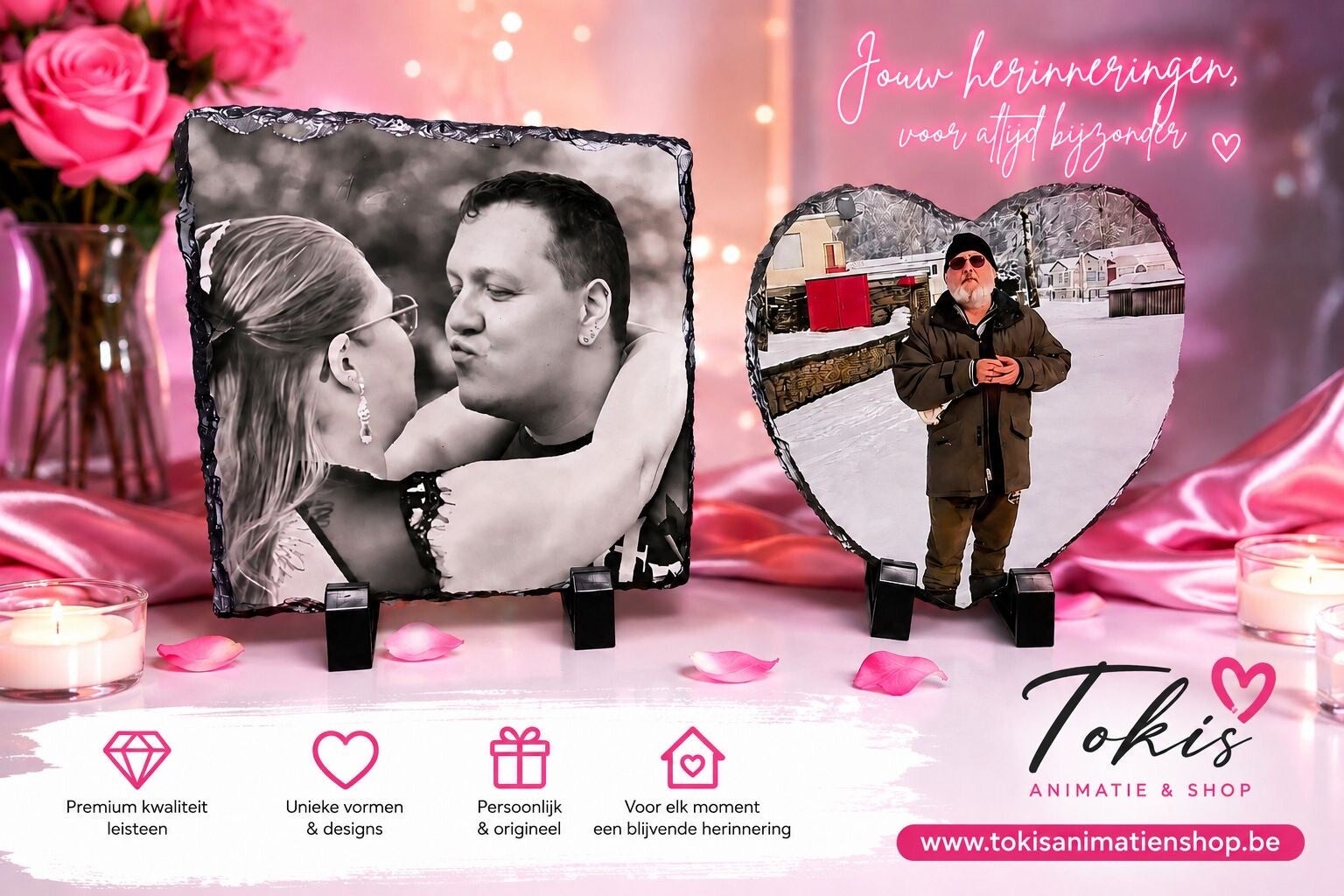 Gepersonaliseerde lijsten met eigen foto of ontwerp