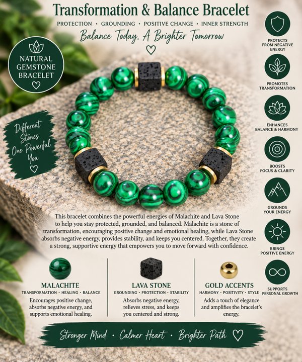 Healing Bracelet Green malachite