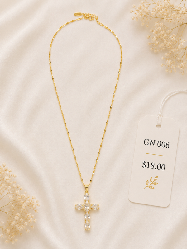 Stainless Steel Necklace- gold 006