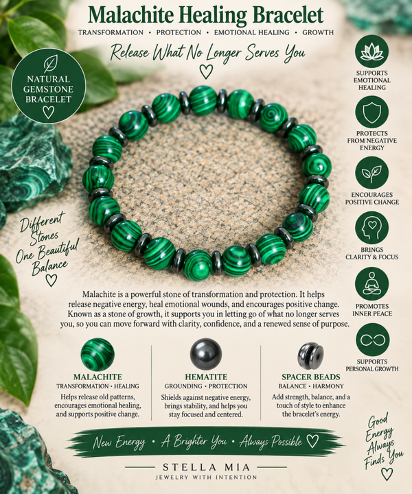 Healing Bracelet Green Malachite