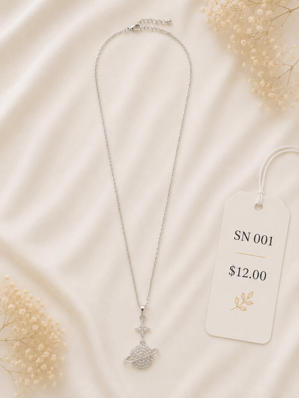 Stainless Steel Necklace- silver 001