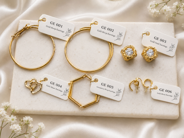 Stainless Steel Earrings - gold 001-6