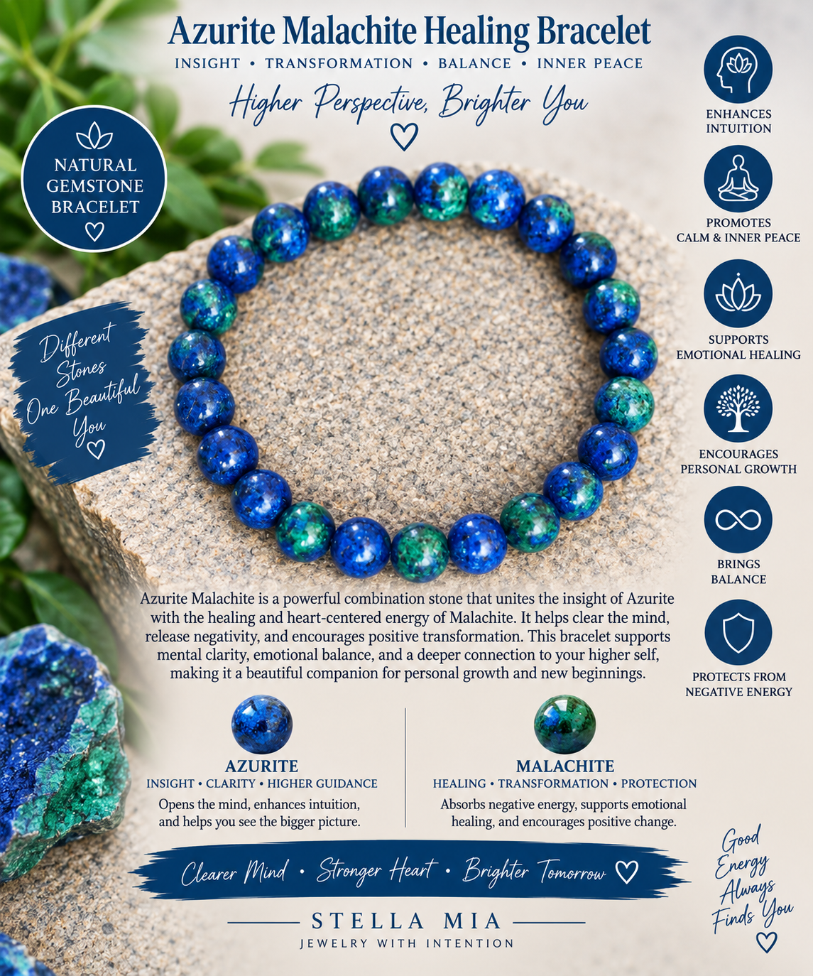 Healing Bracelet Azurite
