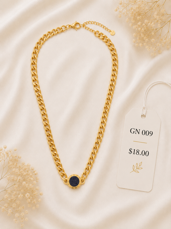 Stainless Steel Necklace- gold 009