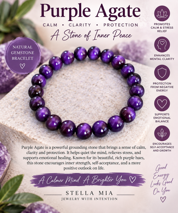 Healing Bracelet Purple Agate