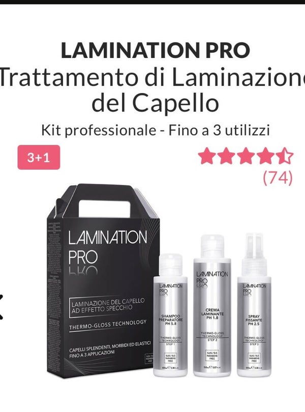 LAMINATION PRO Trattamento di Laminazione del Capello