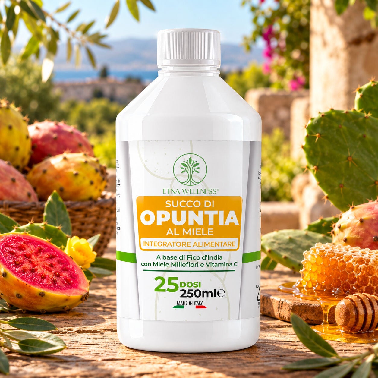 Succo di opuntia al miele - 250 ml