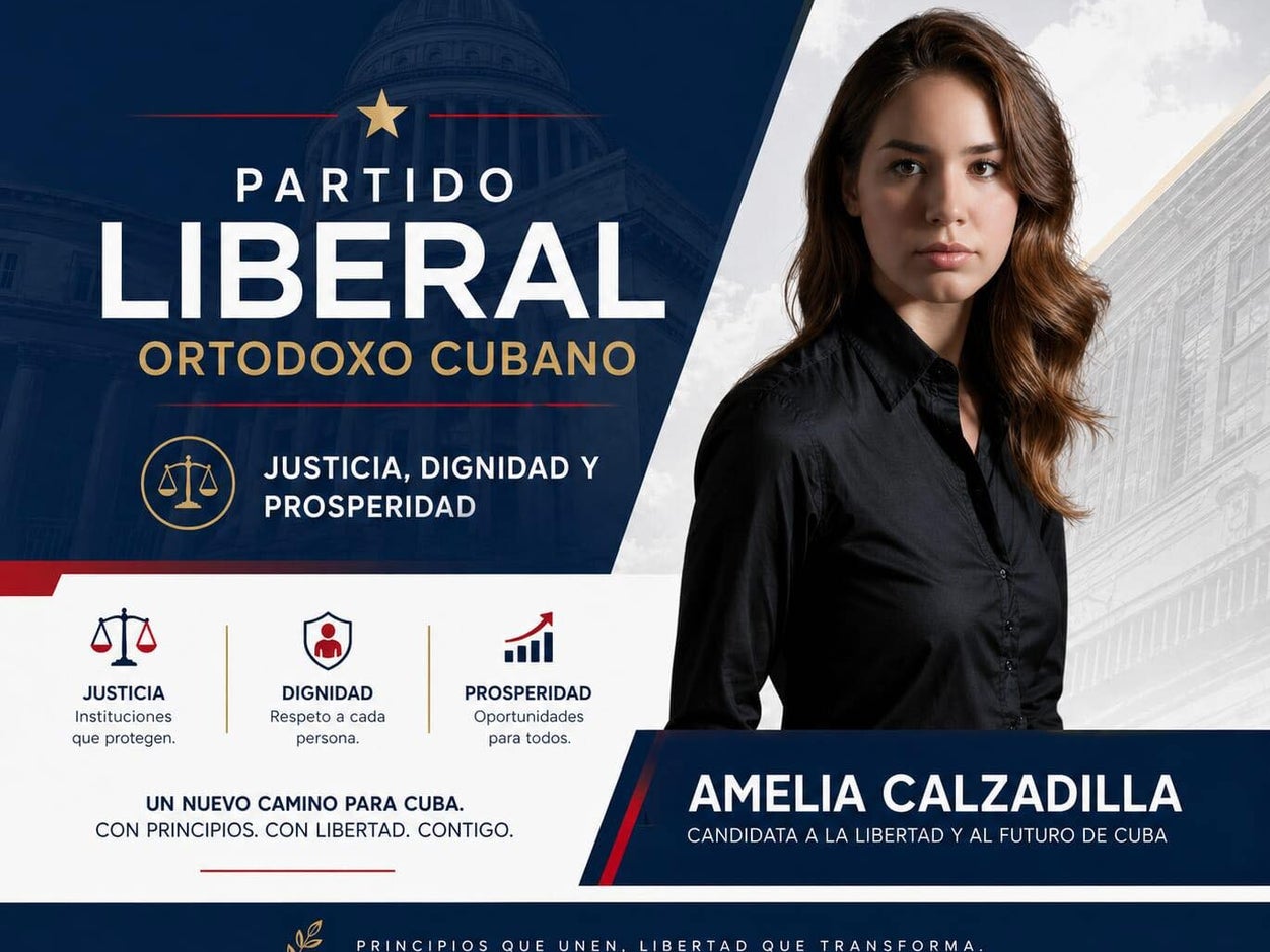 Imagen principal del Partido Liberal Ortodoxo Cubano con Amelia Calzadilla