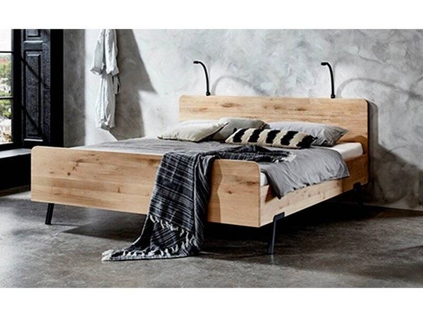 Massief eiken bed Lotus
